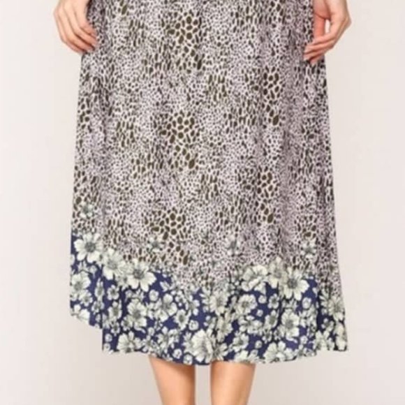 Pattern Mix SKIRT ~ Pale Lavender Animal Print o'e - Picture 7 of 14